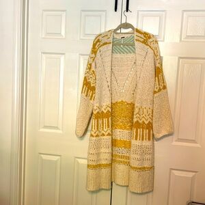 Lovely Free People long multi color cardigan